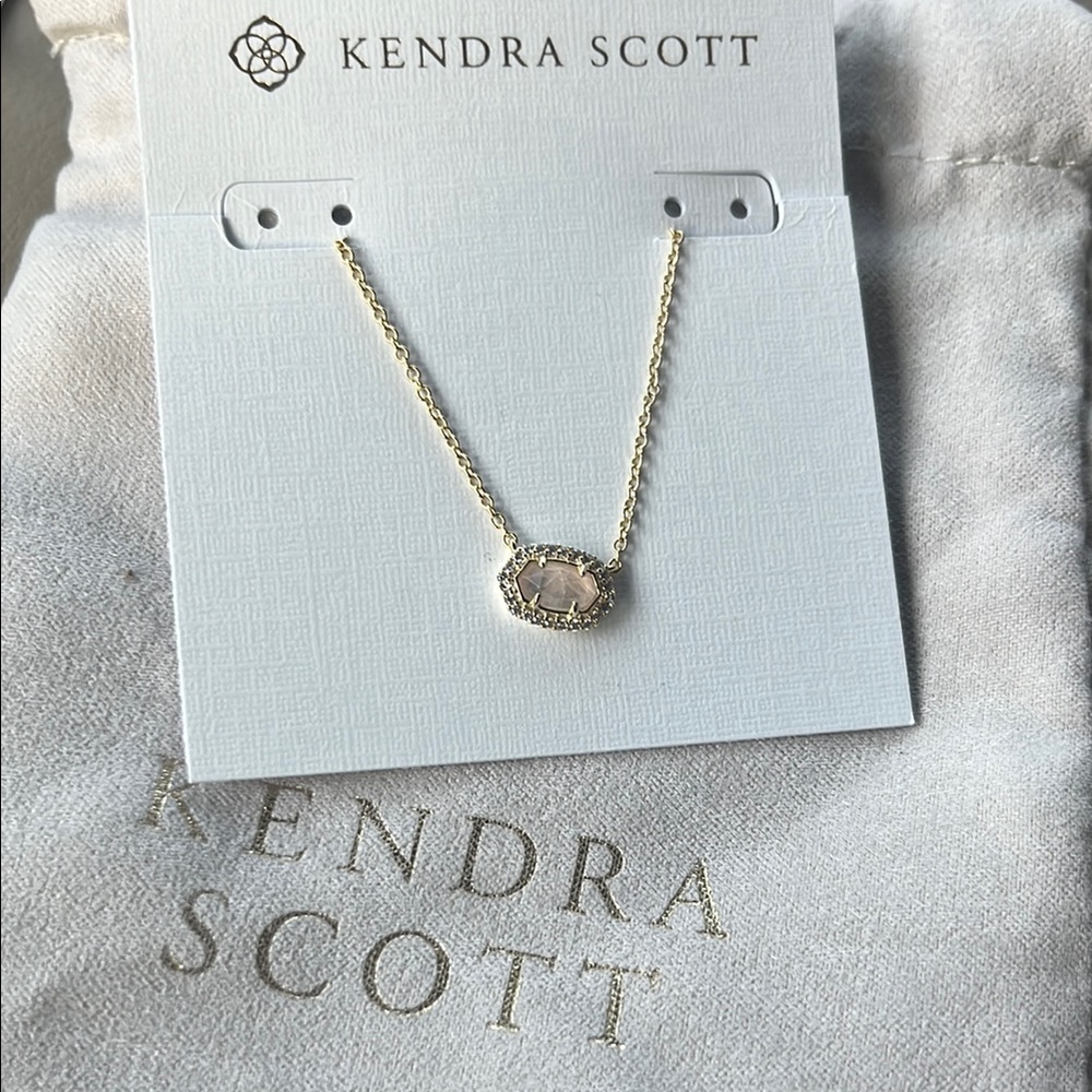 Kendra Scott Gold and Pink Chelsea Necklace